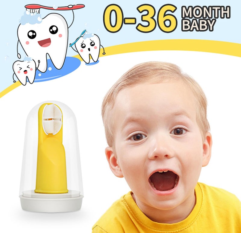 FOREVIVE Finger Toothbrush for Toddlers 1-3,Finger Toddler Toothbrush Age 2-4,Newborns Silicone Toothbrushes,Soft Infant Oral Cleaner with Travel Storage Case, 2 Pcs - Image 2