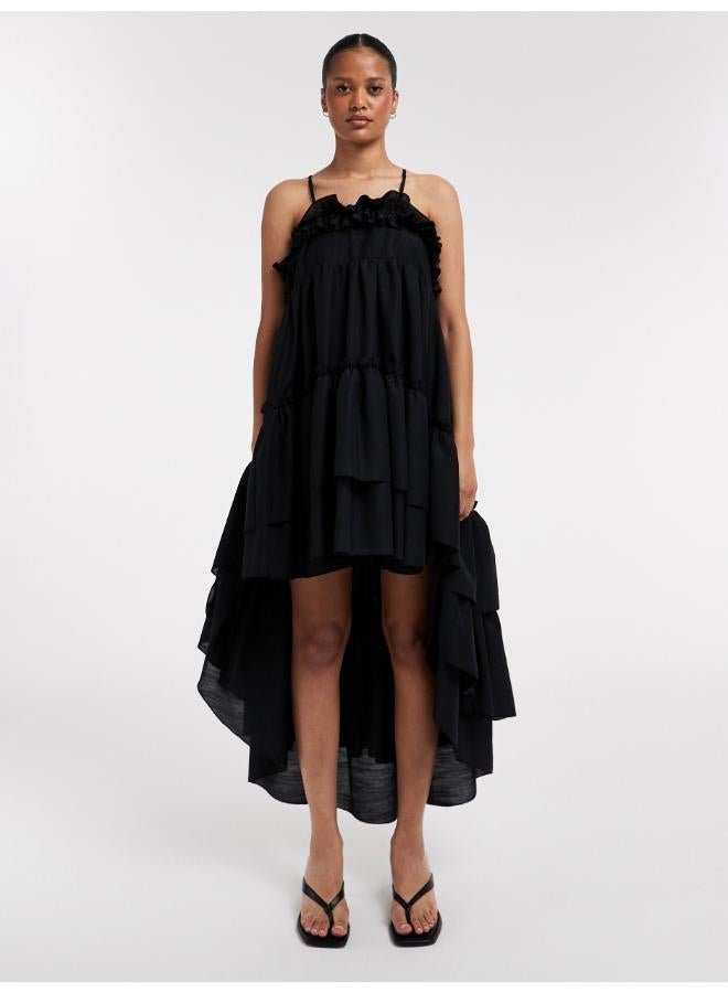 TOPSHOP Casual Sleeveless Frill Midi Dress - Image 1