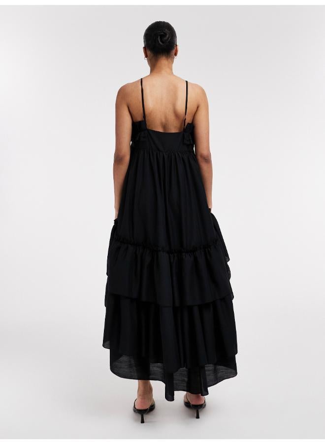 TOPSHOP Casual Sleeveless Frill Midi Dress - Image 2