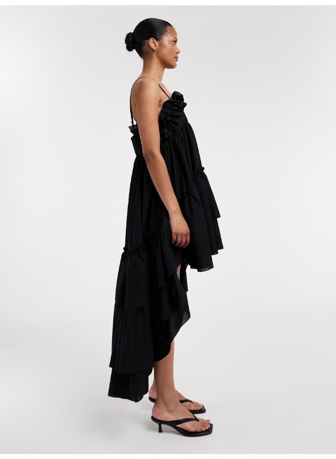 TOPSHOP Casual Sleeveless Frill Midi Dress - Image 3