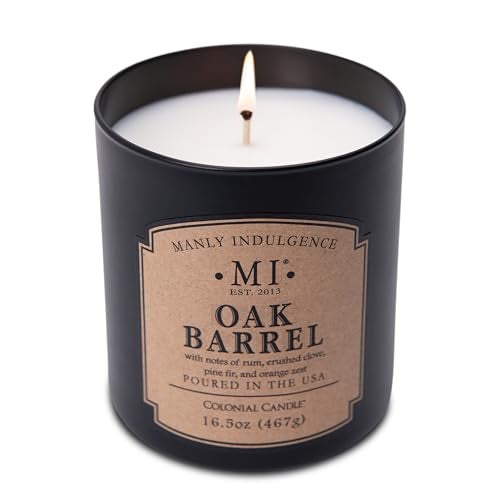 Manly Indulgence Oak Barrel Scented Candles for Men, 16.5 oz Single Wick, Premium Soy Blend Wax, 60H Burn, Candles for Home Scented – Made in The USA - Image 3