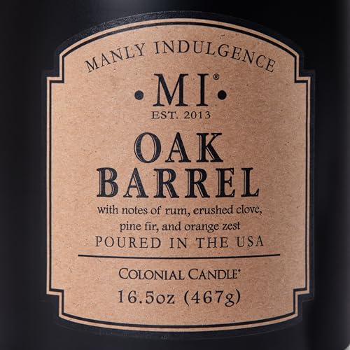 Manly Indulgence Oak Barrel Scented Candles for Men, 16.5 oz Single Wick, Premium Soy Blend Wax, 60H Burn, Candles for Home Scented – Made in The USA - Image 5