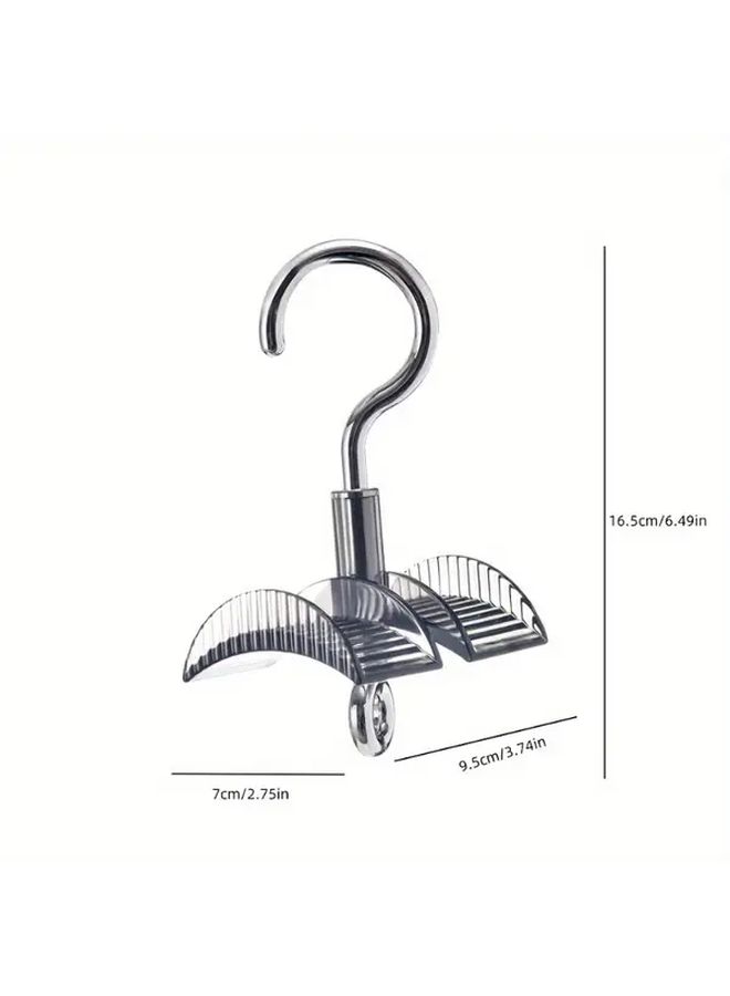 White Adjustable 360 Degree Rotating Handbag Hanger Durable Plastic Bag Organizer Space Saving Closet Storage - Image 4