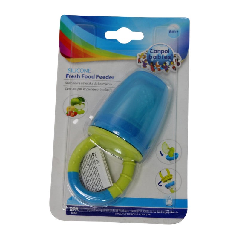 Canpol Babies سيليكون Fresh Food Feeder – أزرق & أخضر