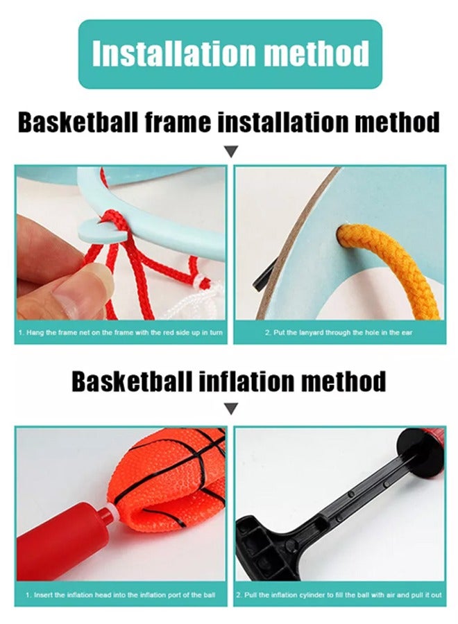 Occuwzz Kids Basketball Stand Indoor Outdoor Home Basketball Shooting Height Adjustable Sports Toy with 1 Ball and Air Pump - Image 3