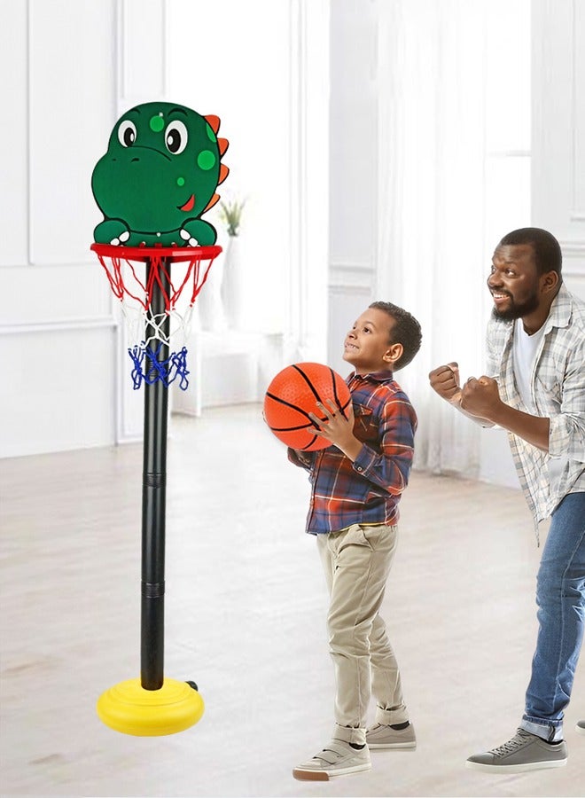 Occuwzz Kids Basketball Stand Indoor Outdoor Home Basketball Shooting Height Adjustable Sports Toy with 1 Ball and Air Pump - Image 1