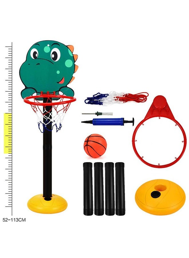 Occuwzz Kids Basketball Stand Indoor Outdoor Home Basketball Shooting Height Adjustable Sports Toy with 1 Ball and Air Pump - Image 2