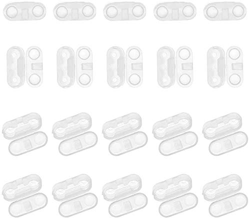 Clear Color Plastic Blinds Cord Connectors  20pcs Ball Chain Cord Clips for Household Roller Roman and Vertical Blinds