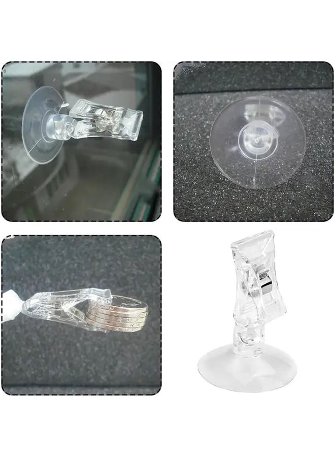 مشابك مصاصة PVC البلاستيكية 12 قطعة سهلة التركيب خطافات تخزين مركبة على الحائط منظِّم - Image 3