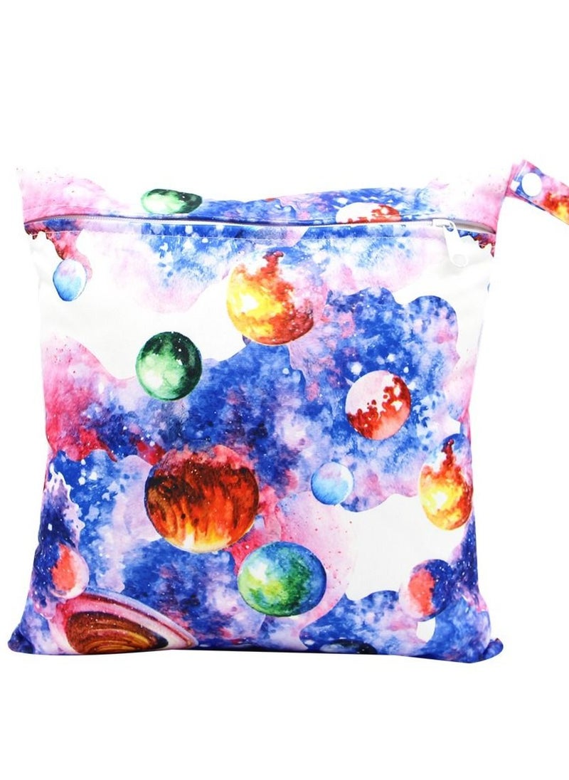 Asenappy Asenappy Cartoon Printed Stroller Single Zipper Car Hanging Bag Stroller Hanging Bag Multi-functional Diaper Storage Bag 