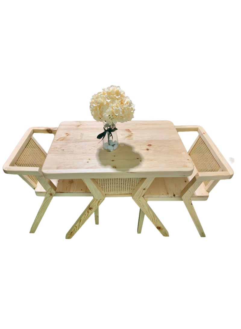 Schondor Furniture Wooden Dining Sets | 2 Seater | Perfect For Outdoor/Indoor Space | Balcony | Patio | Garden - Image 1