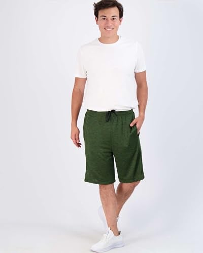 REALESSENTIALS Real Essentials Men’s 5 Pack: 9" Dry-Fit Shorts – Athletic Gym, Workout, Basketball, Running, Casual Lounge Active Pockets, Set 7, L - Image 5