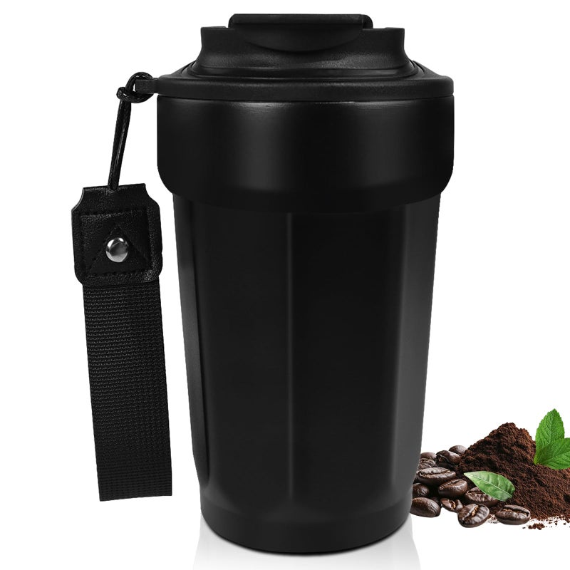 DITOSH Insulated Coffee Tumbler 15.2oz 450ml Travel Coffee Mug 316 Stainless Steel Direct Drink Opening Leakproof Lid Reusable Insulated Coffee Mug Hot and Cold Ideal Travel Mug for Coffee Lover - Image 1