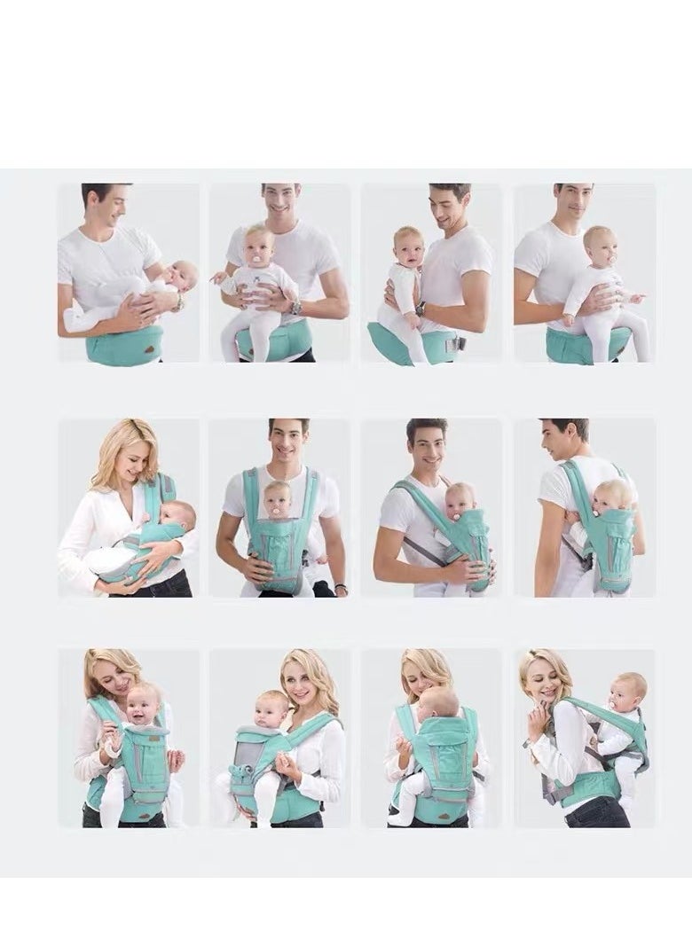 Mmmon - Soft Baby Carrier,Ergonomic 4-in-1 Convertible Sling Front and Back Face-in and Face-Out Carry for Newborns and Babies Travel，0-36 Months 7-45 lbs (Pink) - Image 1