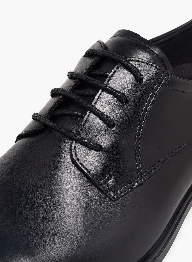 ECCO Men Leather Lace-Up Derby Shoes - Image 4