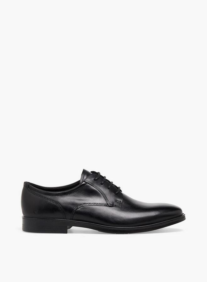 ECCO Men Leather Lace-Up Derby Shoes - Image 3