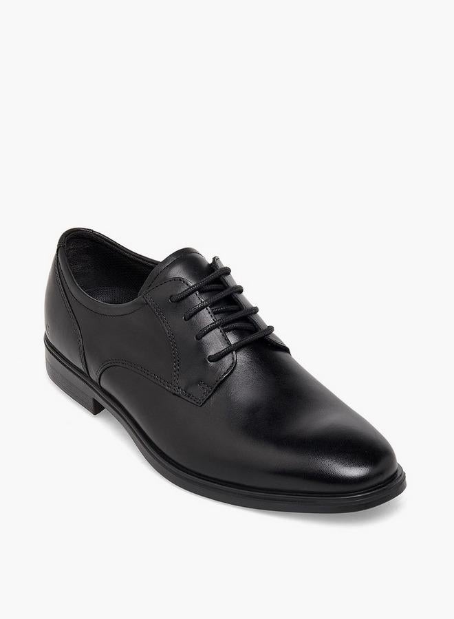 ECCO Men Leather Lace-Up Derby Shoes - Image 2