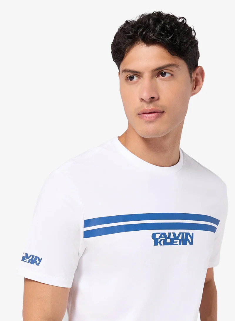 Calvin Klein Jeans  Monologo Stripe Graphic T-Shirt for Men | Best Price UAE