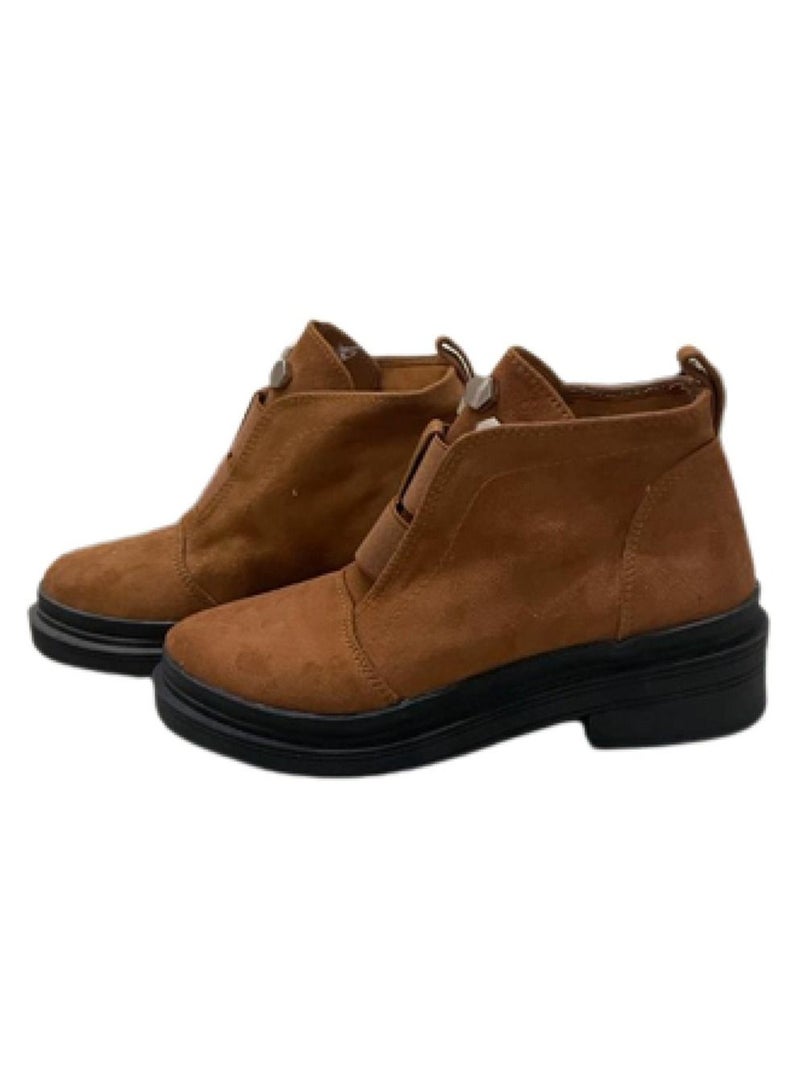 Suede Ankle Boot Brown (Size 38 EU )  - Image 1