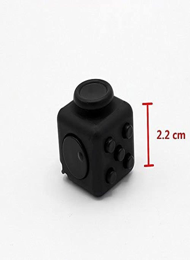 GS E-Com Desk toy, Stress toy, Attention toy and Focus toy. Fidget Cube help to Relieve Stress, for Adults and Children. Black with red Fidget Cube - Image 2
