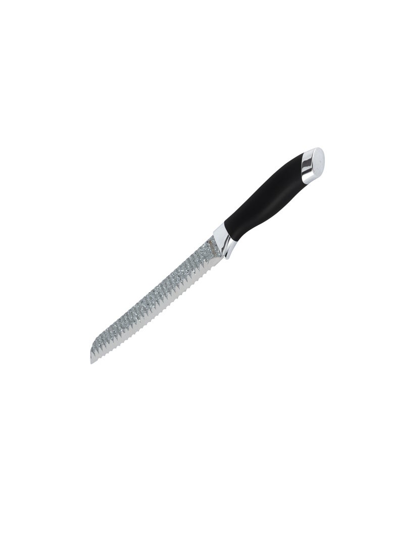 Royalford 8" Bread Knife- RF12009| With Extra-Sharp Stainless Steel Blades| 100% Food-Grade, Suitable for Dining Table Black - Image 4