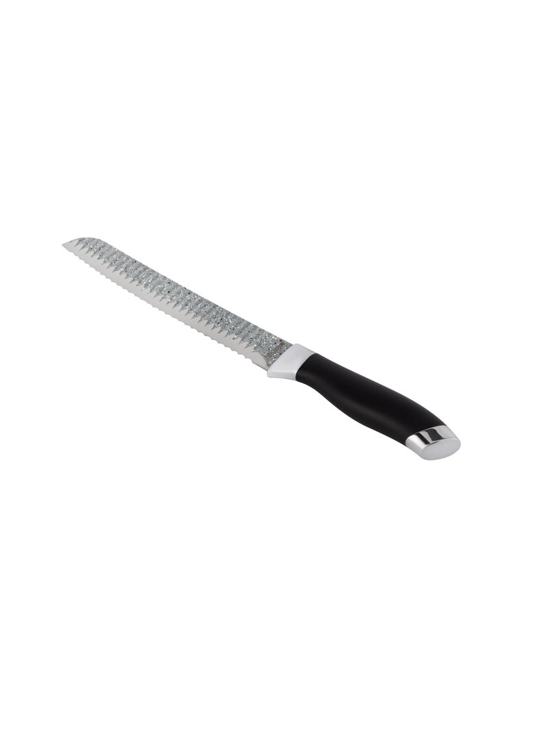 Royalford 8" Bread Knife- RF12009| With Extra-Sharp Stainless Steel Blades| 100% Food-Grade, Suitable for Dining Table Black - Image 3