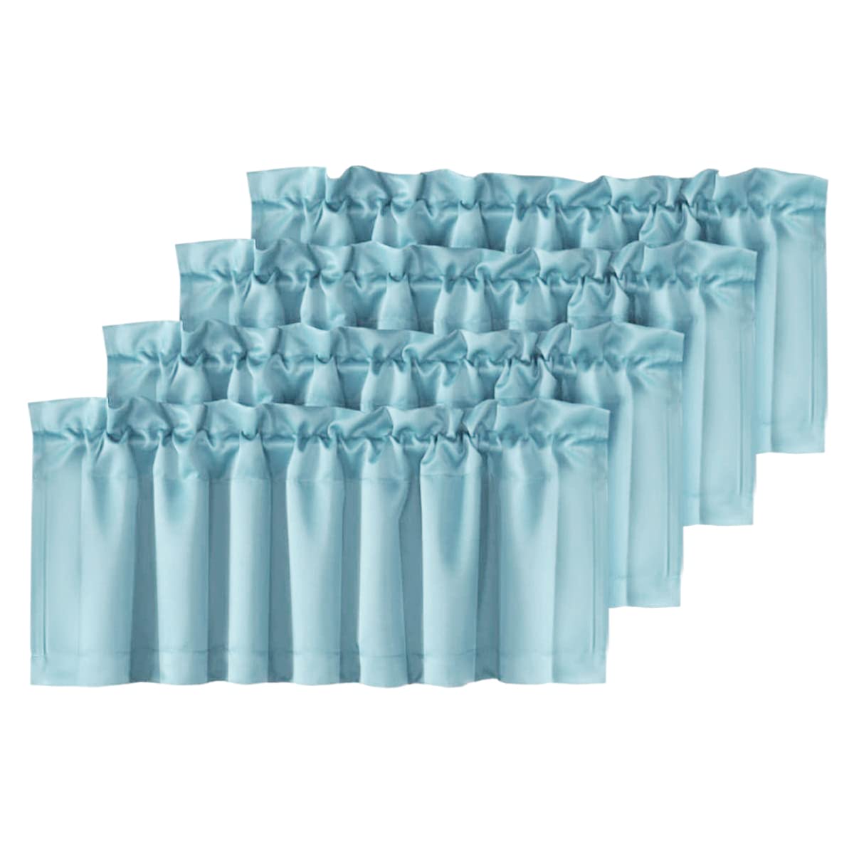 H.VERSAILTEX HVERSAILTEX Blackout Valances for WindowsKitchen Valance Curtains for Living RoomBedroomBathroomBasement Privacy Short Window Valance Curtains 4 Panels 52 W x 18Chocolate Brown