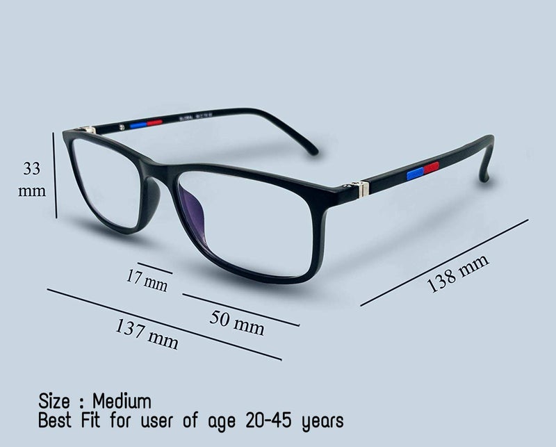 Optify Blue Ray Power Spectacles with Anti-glare UV by Computer Tablet Laptop Mobile (Unisex) - Image 2