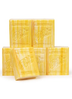 BELA BELA Honey and Goat Milk Soap 3.3 OZ Pack of 6, Long Lasting French Triple Milled Bar Soap with Organic Shea Butter, Hand, Face and Body Wash Bar, Made in Australia 