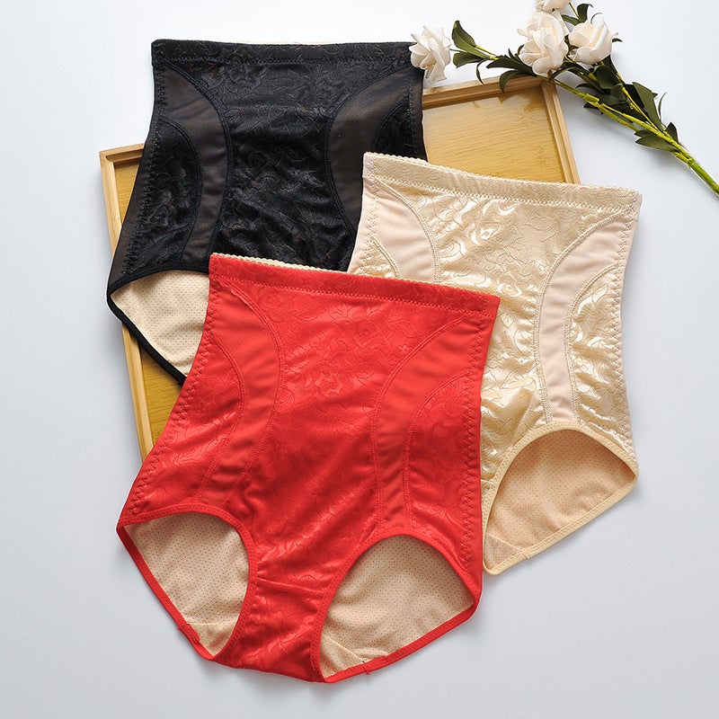 Red Benmingnian Tight High Waist Abdominal Pants Postpartum Hip-Lifting Waist Shaping Cotton Belly Shaping Underwear - Image 3