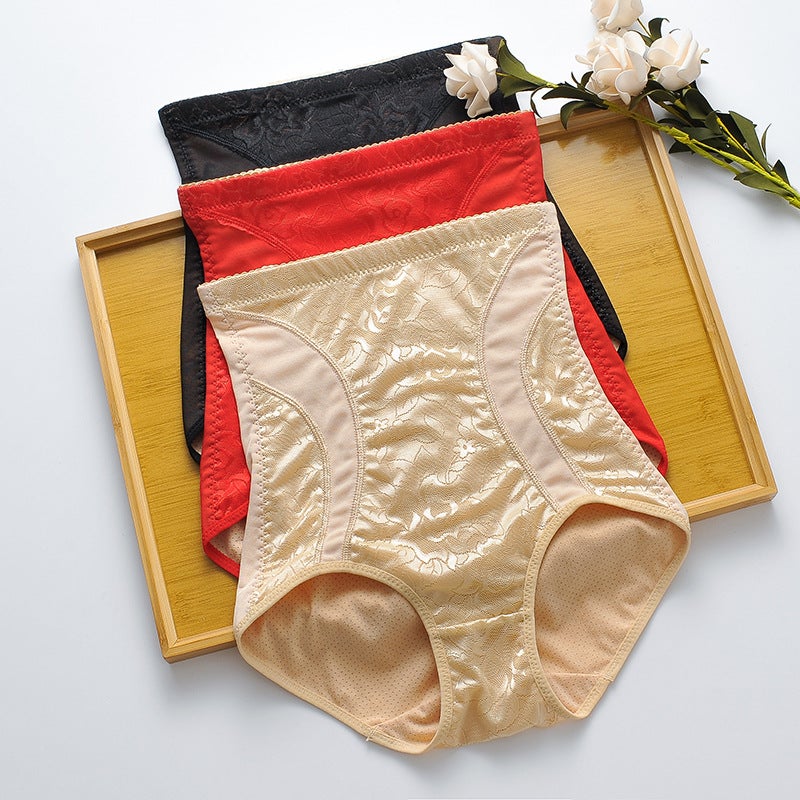Red Benmingnian Tight High Waist Abdominal Pants Postpartum Hip-Lifting Waist Shaping Cotton Belly Shaping Underwear - Image 2