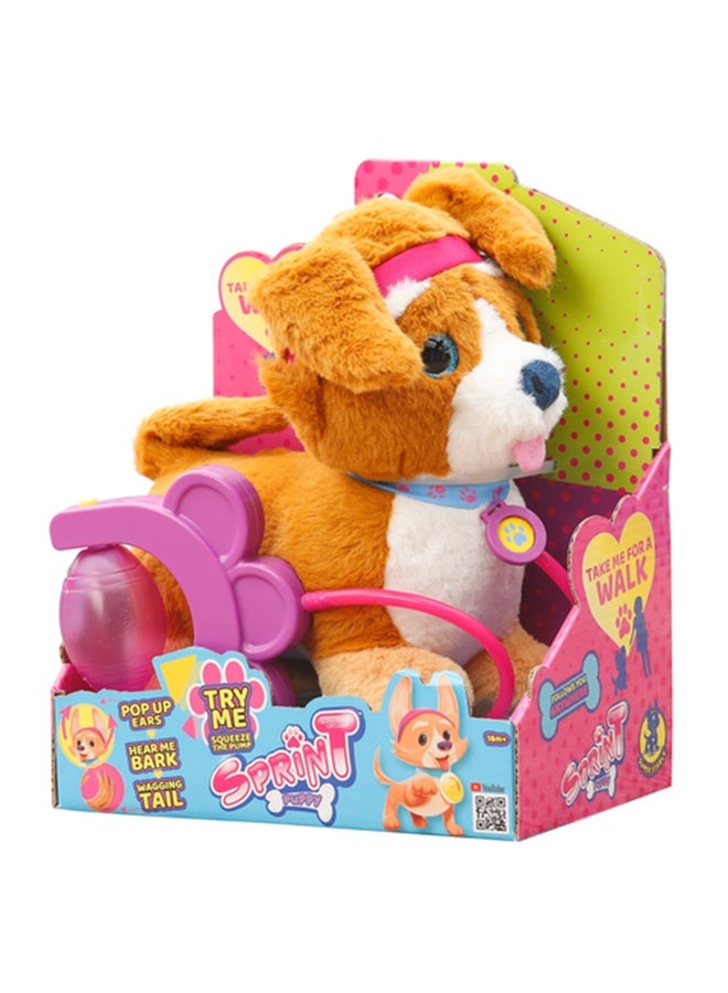 EOLO Sprint Puppy - Pull Along Plush With Sounds, Patented Air Pump System Pop-Up Ears And Tail - Very Stable , Soft & Cuddly - Safety Detachable Leash - Corgi - Try Me Open Box - Image 1
