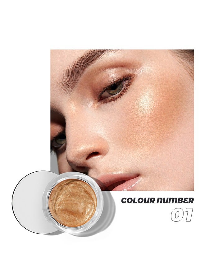 pudaier Highlight Face & Eyes & Lips- Multipurpose Cream,Shine Like a Diamond, Smooth Silky Blush Colors Long Lasting Cheek Liquid Blush #01 - Image 2
