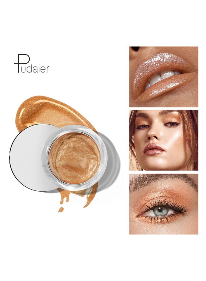 pudaier Highlight Face & Eyes & Lips- Multipurpose Cream,Shine Like a Diamond, Smooth Silky Blush Colors Long Lasting Cheek Liquid Blush #01 - Image 1