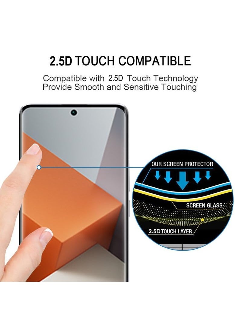 Lito Lito 3D Full Cover Tempered Glass For Xiaomi Redmi Note 13 Pro Plus 5G Fingerprint Working  - Image 2