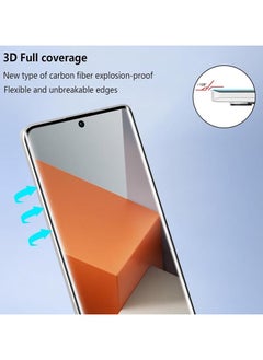 Lito Lito 3D Full Cover Tempered Glass For Xiaomi Redmi Note 13 Pro Plus 5G Fingerprint Working  - Image 3