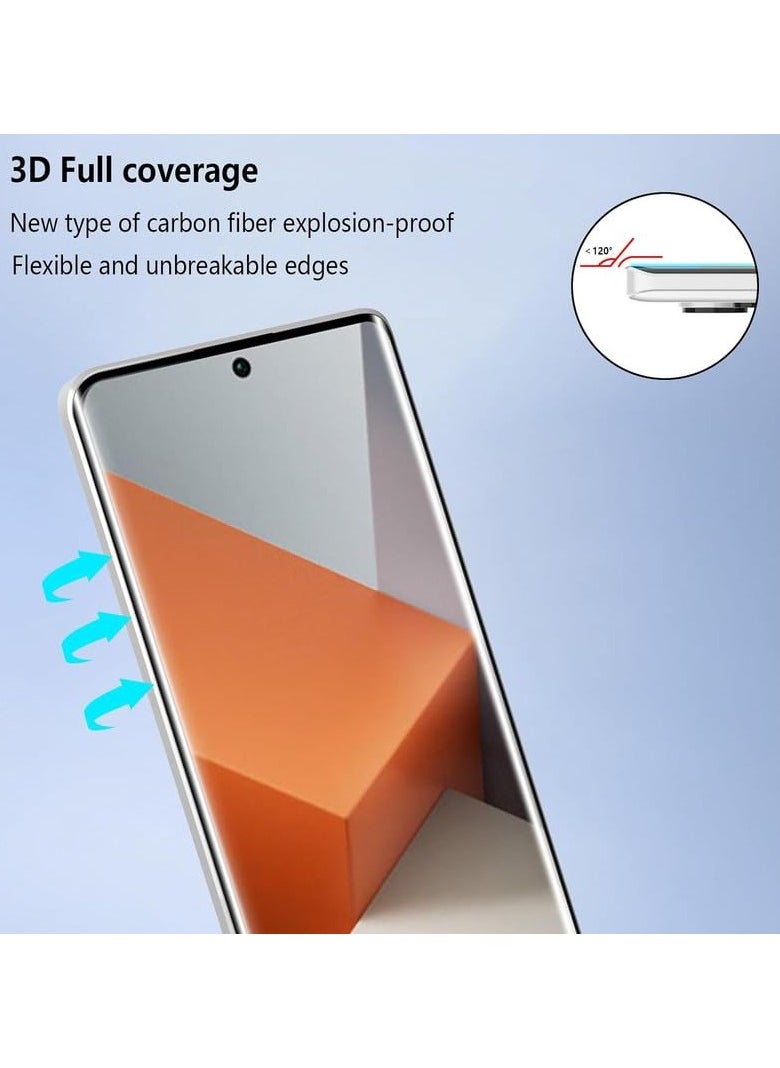 Lito Lito 3D Full Cover Tempered Glass For Xiaomi Redmi Note 13 Pro Plus 5G Fingerprint Working  - Image 3