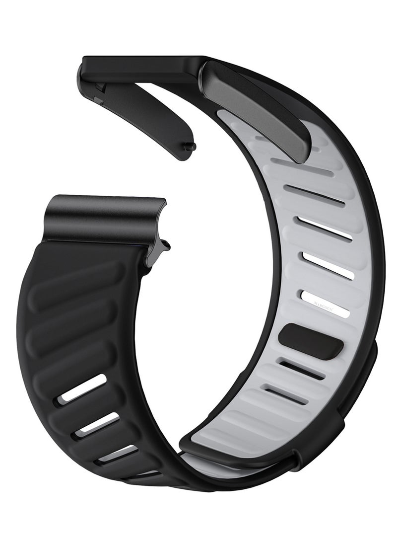 CATANES Sports Strap Compatible with Whoop 5.0 Soft and Breathable Silicone Strap Adjustable Replacement Wristbands for Whoop 5.0 Band - Black - Image 2