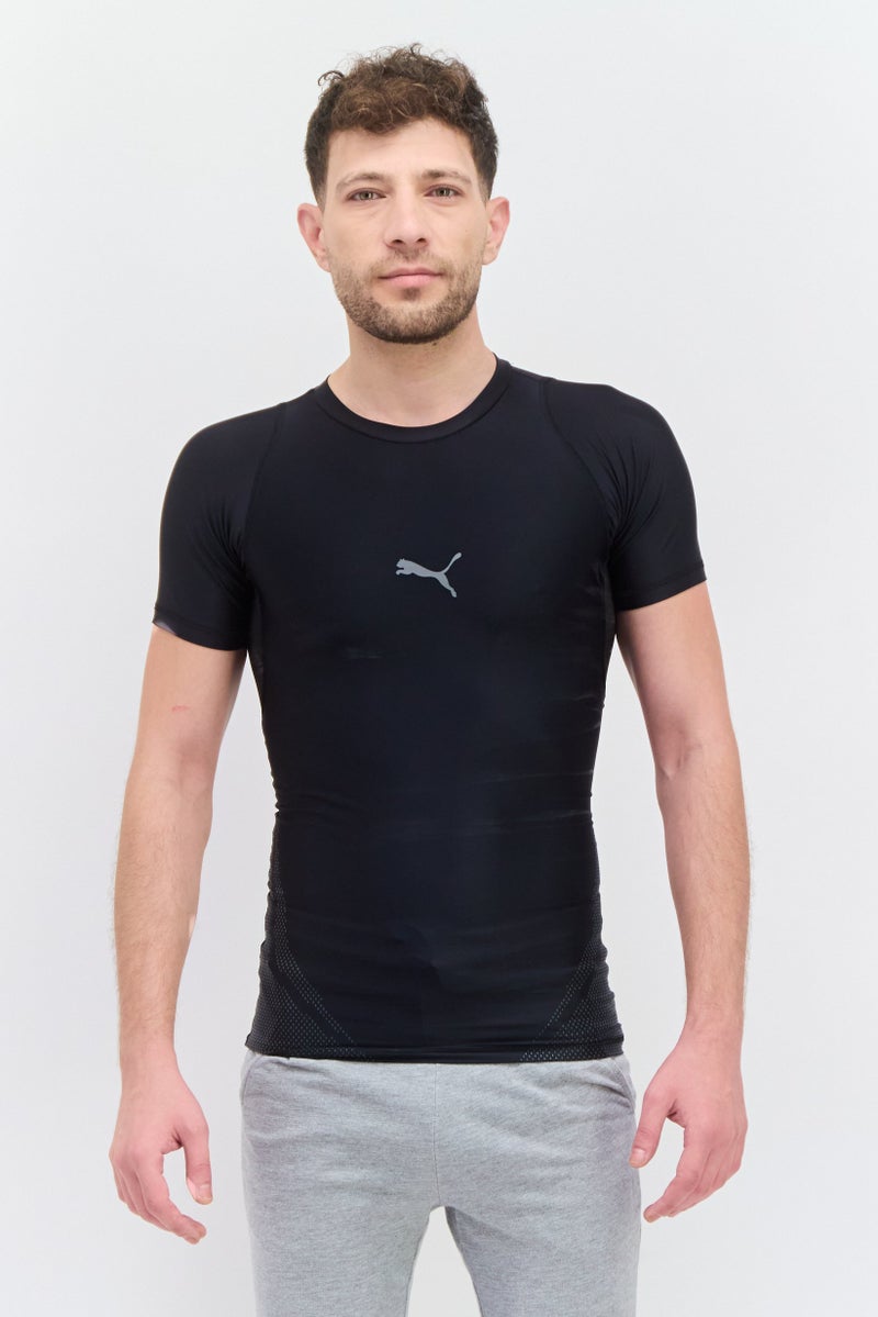 PUMA Men Sportswear Fit Brand Logo Training T-Shirts, Black - Image 1