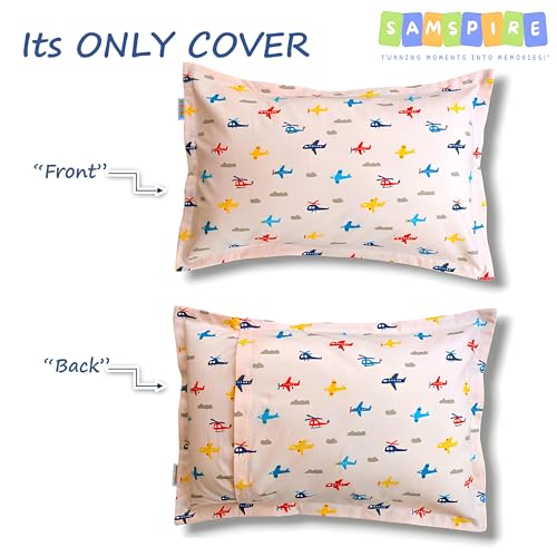 SAMSPIRE 100% Organic Cotton Kids Pillow Covers Only, Size 12X18 Inches, Suitable for Kids of 1 to 5 Year, Set of 2 (PCH-PST-Kid-Cov),Multicolour - Image 4