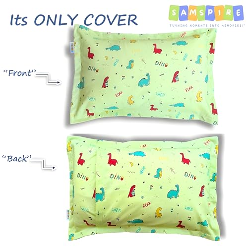 SAMSPIRE 100% Organic Cotton Kids Pillow Covers Only, Size 12X18 Inches, Suitable for Kids of 1 to 5 Year, Set of 2 (PCH-PST-Kid-Cov),Multicolour - Image 3
