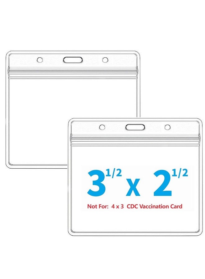 ليدر جين حامل شارة اسم بطاقة الهوية الأفقية السميكة للغاية مع سحاب قابل للإغلاق من نوع مقاوم للماء (حاملات 6 عبوات) - Image 3