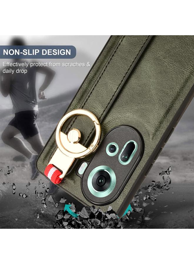 S-TOP Case For OPPO Reno11 5G Global Wristband Leather Back Phone Case - Image 4