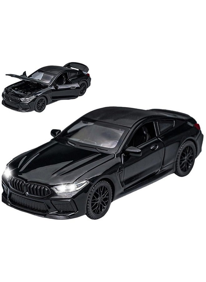 Wembley Pull Back M8 Die-Cast Model Car 1:32 Scale Metal Toy Vehicle with Openable Doors & Light Engine Sound - Realistic Collectible for Boys Kids 3+ Years & Above - Black - Image 1