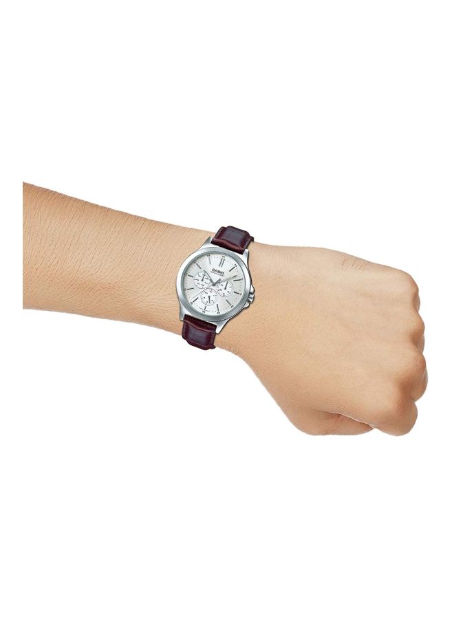 كاسيو ساعة يد إنتايسر بعقارب طراز MTP-V300L-7AUDF - 47 مم - بني رجال - Image 4