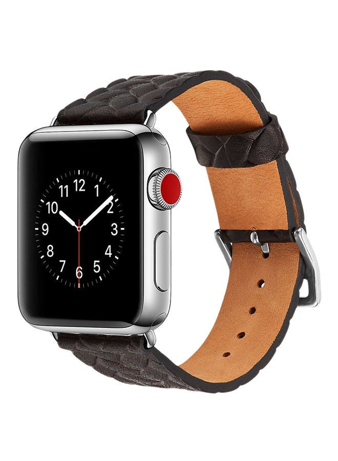 NIBEMINENT Woven Texture Replacement Band For Apple Watch Series 3/2/1 Black - Image 3