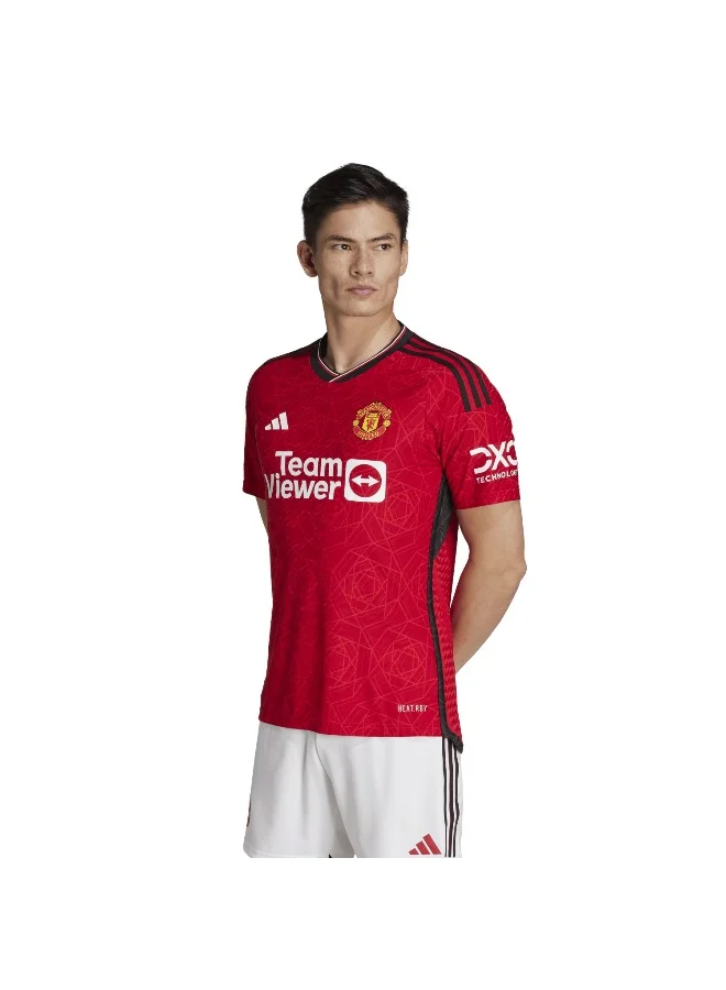 adidas تيشيرت مانشستر يونايتد لكرة القدم للرجال - أحمر - مقاس XS