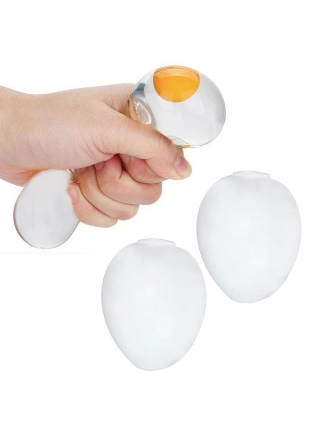 AASA Set of 2 Pieces Stress Relief Vent Pinch Egg Splat Squishy Balls for Kids Boys and Girls (Colours May Be Vary) - Image 3