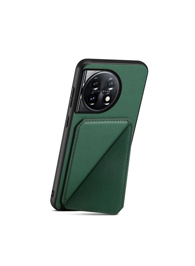 اس-توب جراب لهاتف OnePlus 11 D04 مصنوع من جلد العجل مع حامل مزدوج للبطاقات - Image 3