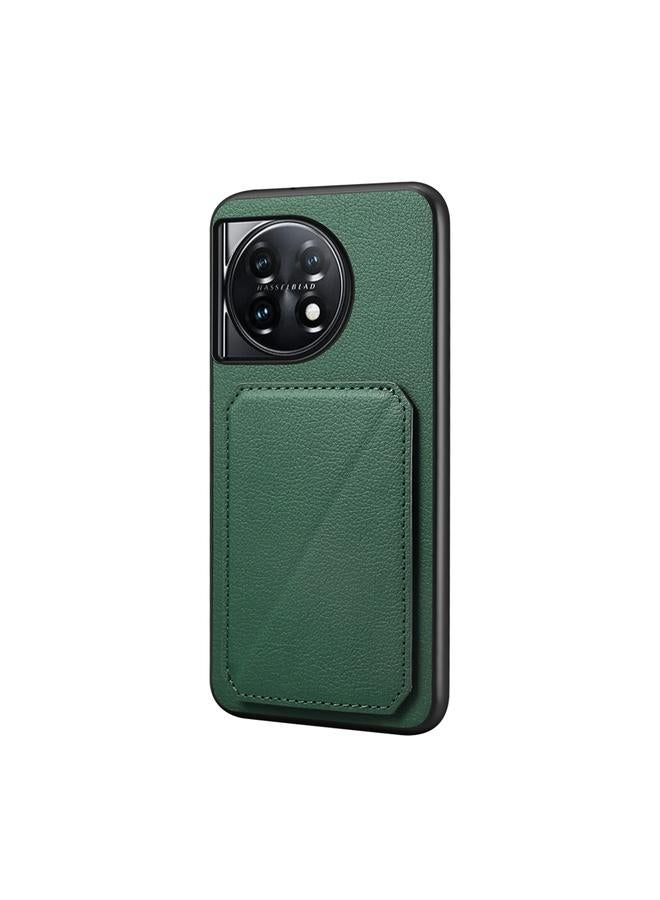 اس-توب جراب لهاتف OnePlus 11 D04 مصنوع من جلد العجل مع حامل مزدوج للبطاقات - Image 1